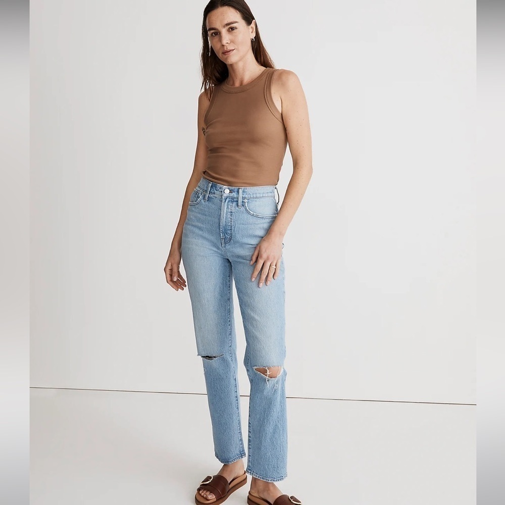 Madewell The Petite Perfect Vintage Straight Jean in Westanna Wash